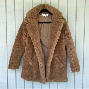 Sebby Teddy Coat Sherpa - Light Nutmeg - Women's S